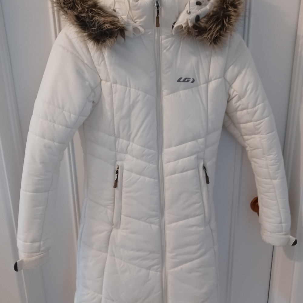 Louis Garneau white winter coat XS